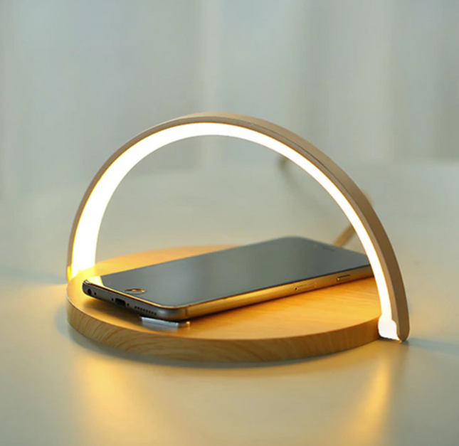 Bowlight Design™ - Stijlvolle 3-in-1 Nachtlamp met Qi-oplader