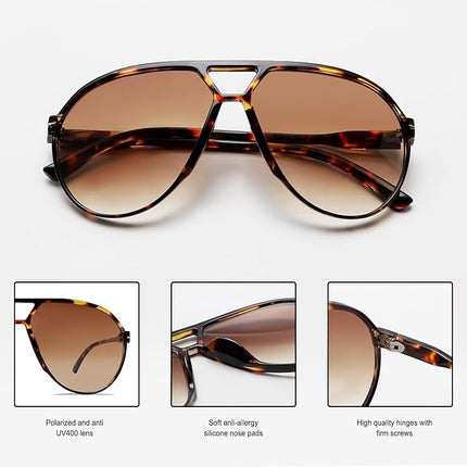 AviatorLux - Retro Oversized Zonnebril voor Stijl