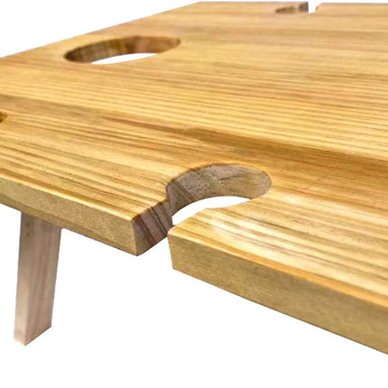 WoodenWine RackTable - Stijlvolle Draagbare Wijnopslag
