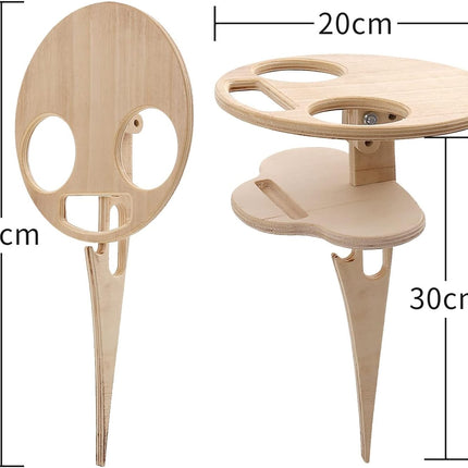 WineGlow Table - Dubbele Draagbare Wijntafel