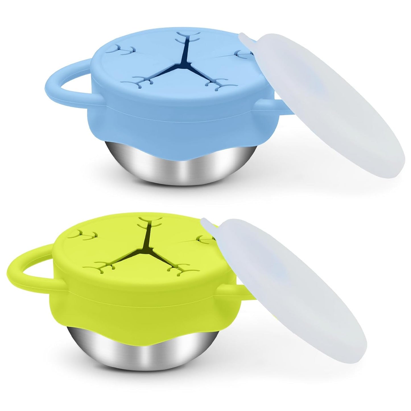 PandaEar Stainless Steel Toddler Snack Containers (2-Pack)