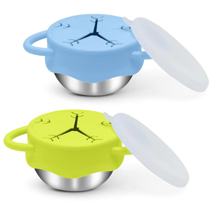 PandaEar Stainless Steel Toddler Snack Containers (2-Pack)