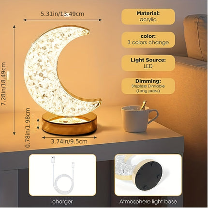 CrystalGlow Lamp - Dimbare Tafellamp met Touch