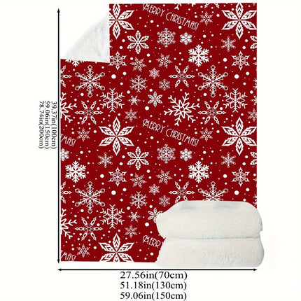 FestiveSnuggle - Luxe Kerst Fleece Deken voor de Feestdagen