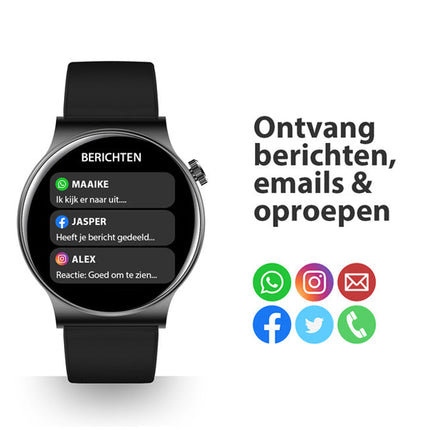 SmartFit Watch - Stijlvolle Smartwatch voor Gezondheid en Gebruik