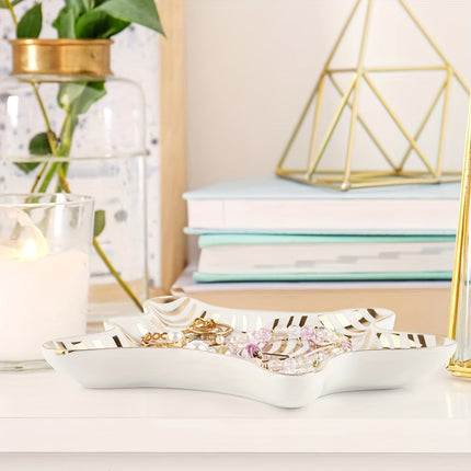 Charmante CeramicDish - Elegante Keramische Sieradenschaal