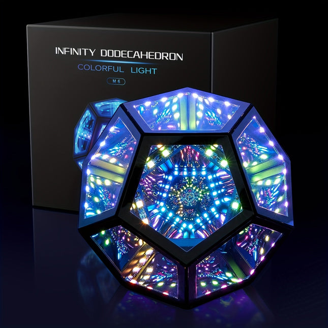 InfinityGlow – 3D Kleurrijke Dodecaëder Lamp met RGB Verlichting