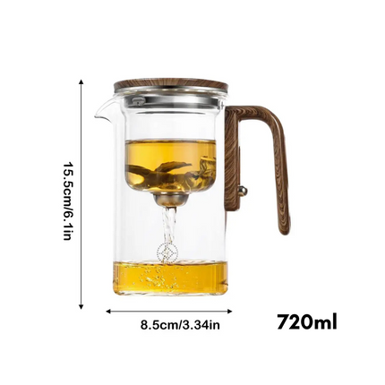 ClearBrew – Elegante Transparante Theepot voor Koffie & Thee