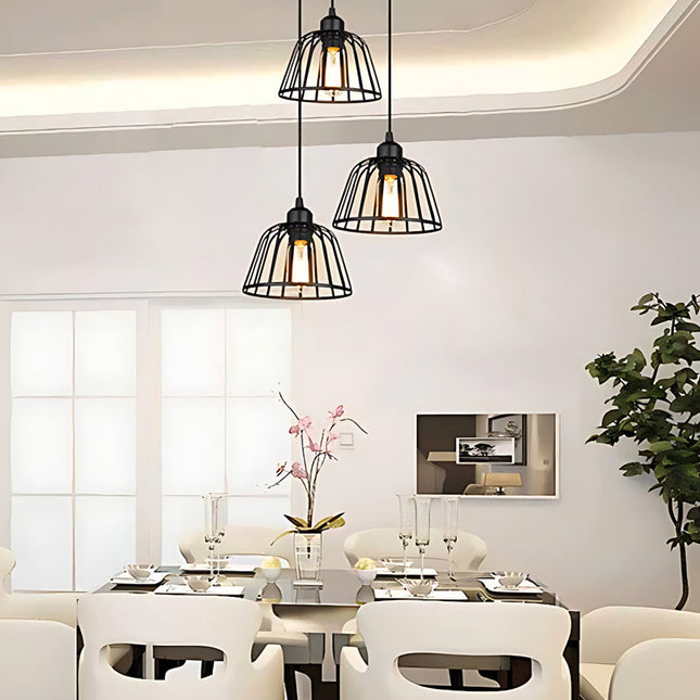 IronSphere Pendant - Zwarte Industriële Ijzeren Hanglamp voor Moderne Interieurs