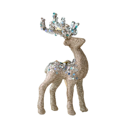 Sprankelend Hert Ornament – Luxe Kerstdecoratie voor een Feestelijke Sfeer