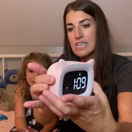 KawaiiCat Clock - Schattige Kattenoord Wekker met Nachtverlichting