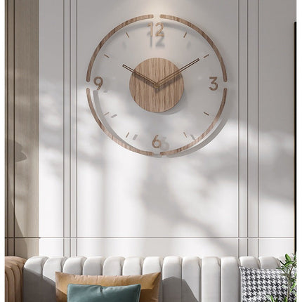 NatureTime - Rustieke Houten Wandklok van 35 cm