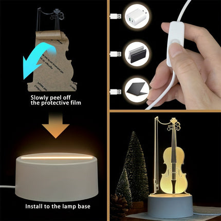 MelodyGlow Lamp - 3D Cello LED Tafellamp
