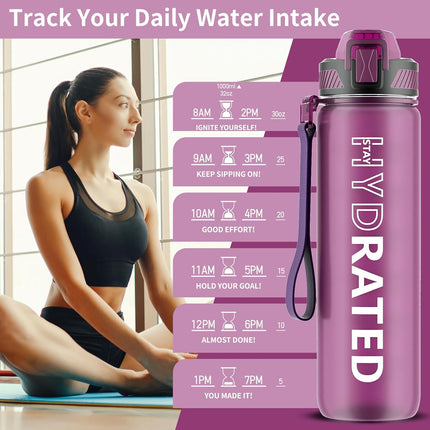 HydraFlow – Motiverende Sportfles met Rietje