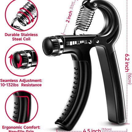 GripMaster - Verstelbare Handversterker Set (5 stuks)