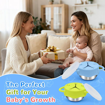 PandaEar Stainless Steel Toddler Snack Containers (2-Pack)