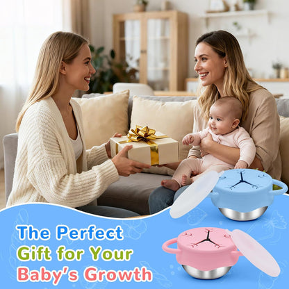 PandaEar Stainless Steel Toddler Snack Containers (2-Pack)