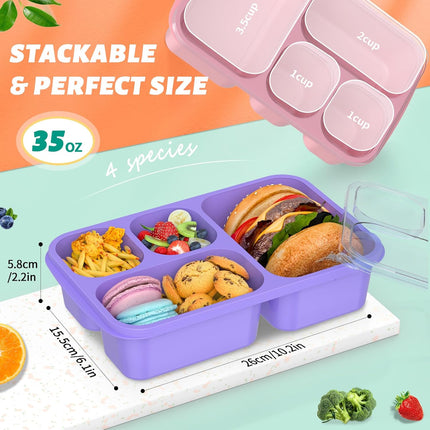 BentoBox - Stijlvolle Maaltijd Containers Set 4-delig