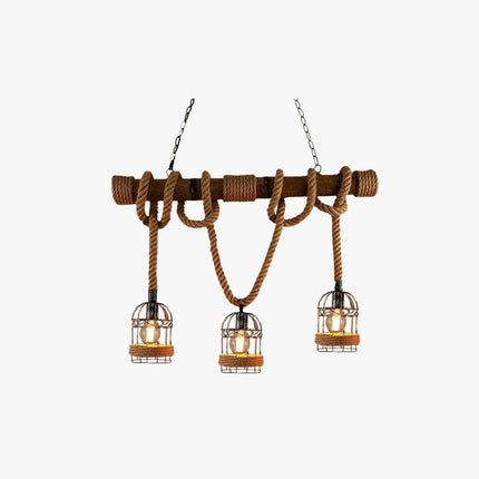 AlessioGlow - Luxe Retro Houten en Metaal Hanglamp