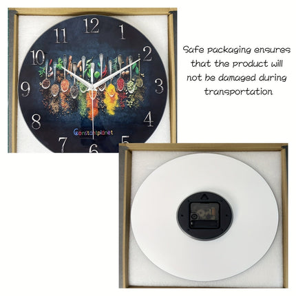 SpiceTime Clock – Luxe Stille Wandklok met Kruiden
