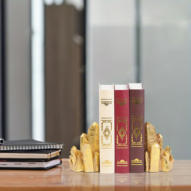 CrystalForm - Vintage Boekensteunen met Kristalontwerp