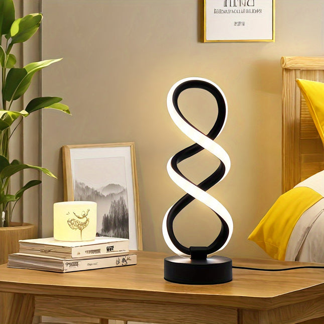 SpiraLux - Elegante Spiral Tafellamp met Kleurkeuze
