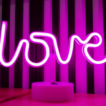 NeonLiefde Lamp – Verlichte Neon Tafellamp voor Feesten