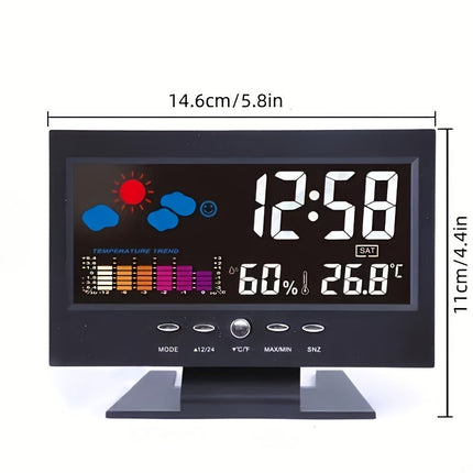 SilentTime Clock – Stijlvolle Digitale Weerstand en Klimaatmonitor