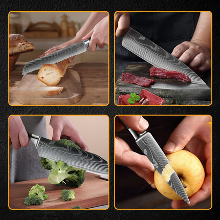 CulinaryMaster - Luxe Japanse Messen Set van 7
