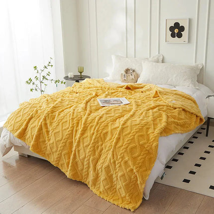 CozyLuxe - Luxe Lamswollen Deken voor Slaapkamer
