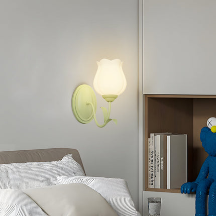 FloraGlow - 3D Glas Bloemenwandlamp voor Sfeerverlichting