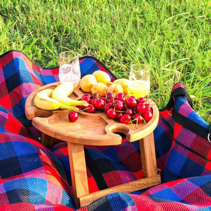 WineNest - Stijlvolle Opvouwbare Picknicktafel voor Wijn