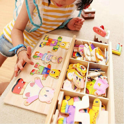 WoodCraft Puzzle - 100 Outfit Creaties voor Kinderen