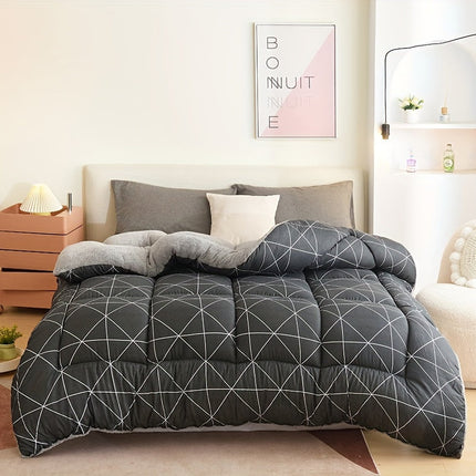 Luxe All-Seizoenen Dekbed Inzet met Geometrische Patronen