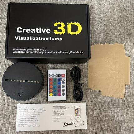 GlowSphere Lamp – 3D Nachtlamp met Afstandsbediening
