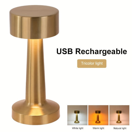 LuxeGlow – Draadloze Touch Tafellamp met 3 Kleuren