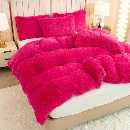 Ultrazachte Pluche Dekbedovertrek Set met Rits - Luxe & Comfort