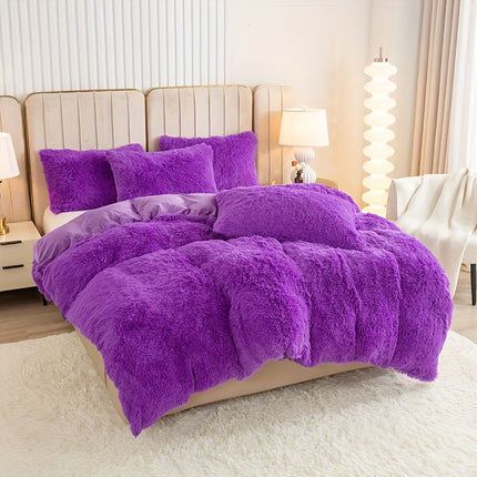 Ultrazachte Pluche Dekbedovertrek Set met Rits - Luxe & Comfort
