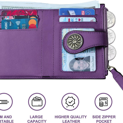 ClaireSlim – Elegante RFID Damesportemonnee met Rits