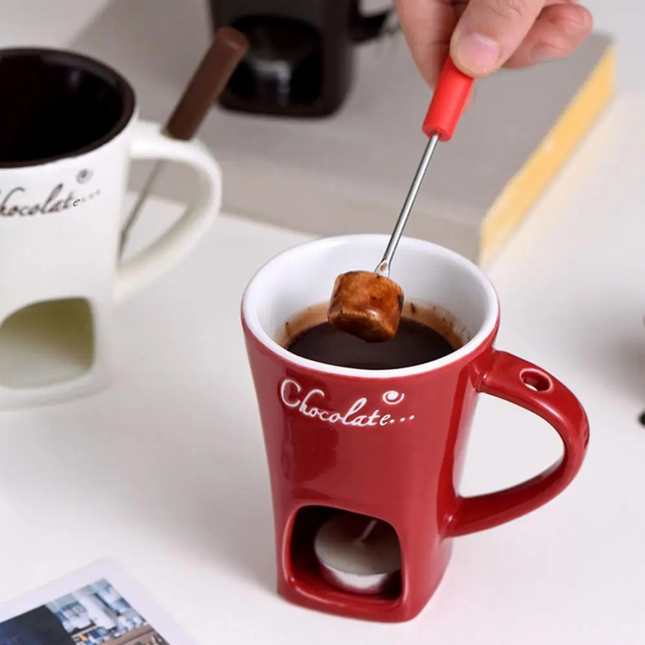 ChocoFondue - Elegante Kom voor Smeltbare Chocolade & Kaas