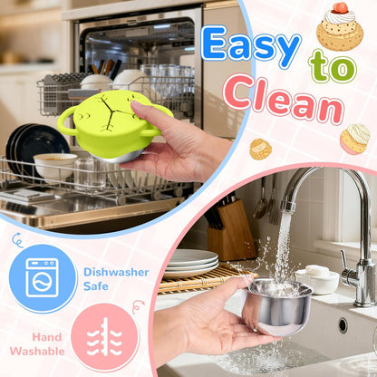 PandaEar Stainless Steel Toddler Snack Containers (2-Pack)