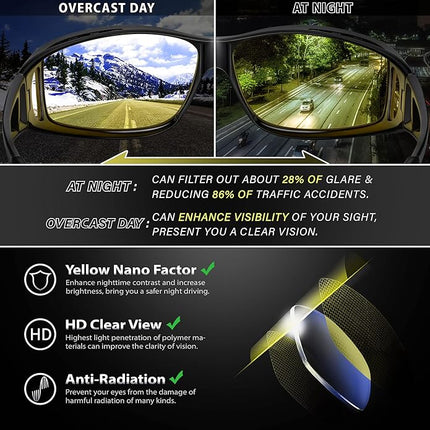 NightVision - Polarized Rijbril voor Nacht Rijden