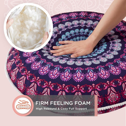 MandalaCushion – Bohemian Meditatie Kussen voor de Vloer