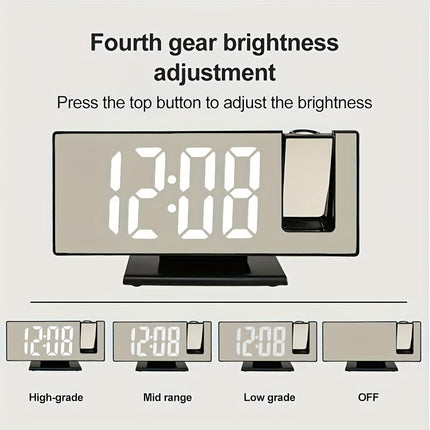 ProjectTime Clock - Stijlvolle Grote LED Projectiespiegel