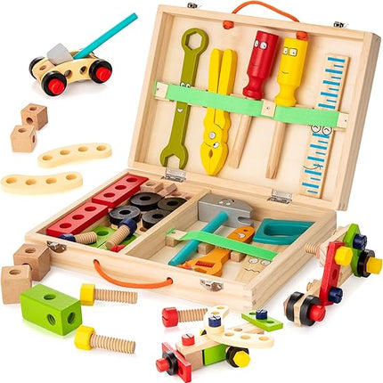 Houten Gereedschapsset - Ontdek Creatief Speelplezier voor Kinderen