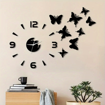 AcrylicButterfly - Luxe 3D Vlinder Spiegelklok