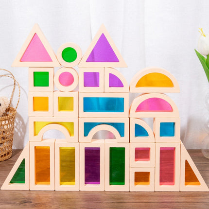 CreativeBlocks – Kleurrijke Houten Speelstenen voor Kinderen