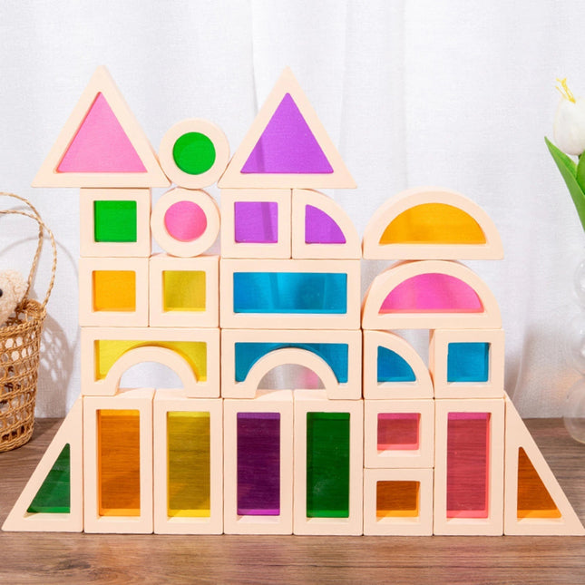 CreativeBlocks – Kleurrijke Houten Speelstenen voor Kinderen