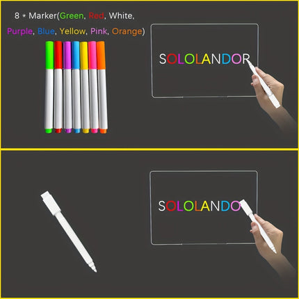 GlowNote Lamp – Moderne LED Nachtlamp met Schrijfbaar Bord