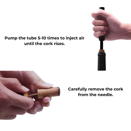 CorkMaster – Luxe Luchtdruk Wijnopener voor Gemakkelijk Gebruik